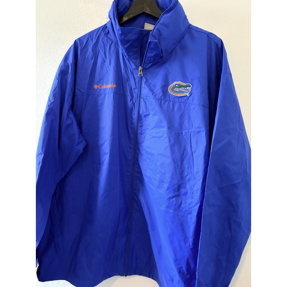 Columbia Florida Gators Windbreaker Jacket Mens XXL Royal Blue Full Zip NCAA
